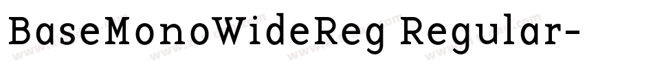 BaseMonoWideReg Regular字体转换